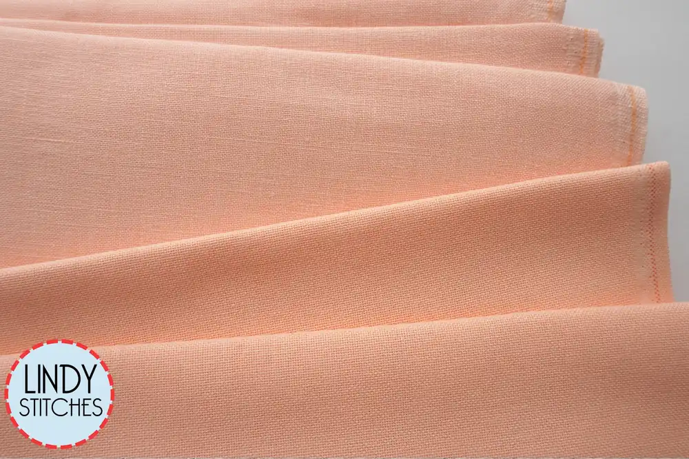 32 count Apricot Lugana Evenweave Cross Stitch Fabric by Zweigart Free Shipping