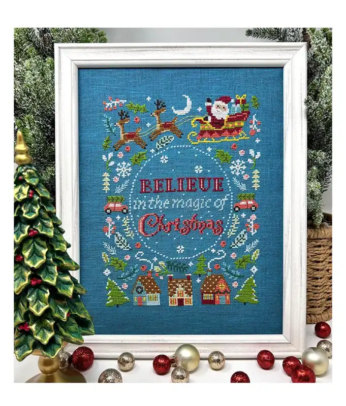 Weekend Sale Tiny Modernist MAGIC OF CHRISTMAS Cross Stitch Pattern