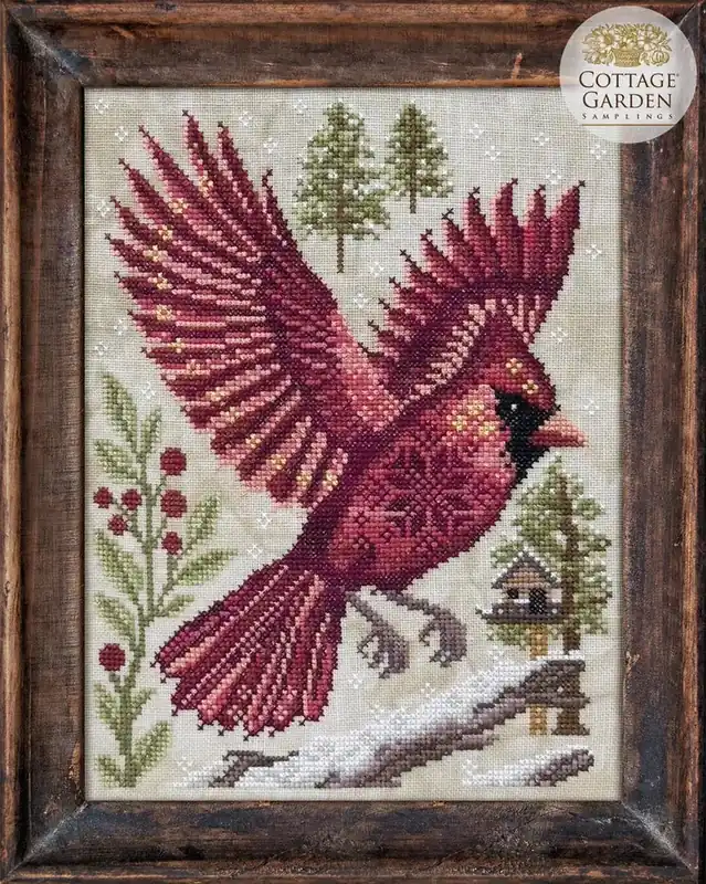 Time-Limited COMING SOON The Cardinal A Year in the Woods II #7 by Cottage Garden Samplings Cross Stitch Pattern
