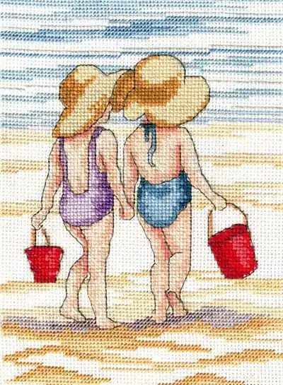 Discount Red Buckets All Our Yesterdays Cross Stitch Kit by Faye Whittaker