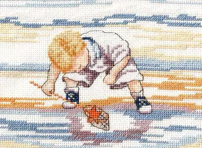 Starfish Finder All Our Yesterdays Cross Stitch Kit by Faye Whittaker Exclusive Offer