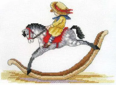 Rocking Horse All Our Yesterdays Cross Stitch Kit by Faye Whittaker Price Cut