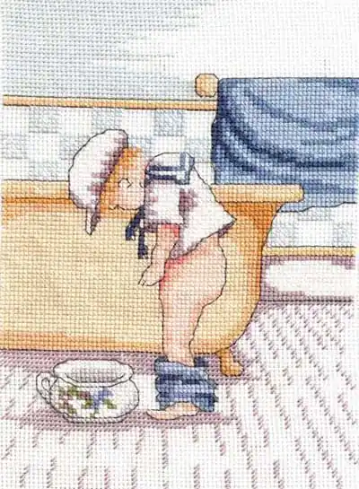 Gone Potty All Our Yesterdays Cross Stitch Kit by Faye Whittaker Authentic