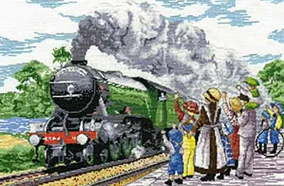 Clearance Flying Scotsman All Our Yesterdays Cross Stitch Kit by Faye Whittaker