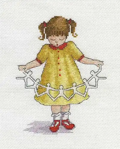 Dolly Chain All Our Yesterdays Cross Stitch Kit by Faye Whittaker Fast Shipping