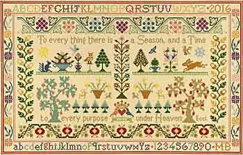 Place Order Season and Time Sampler Cross Stitch Kit By Bothy Threads