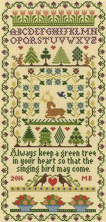 Green Tree Sampler Cross Stitch Kit By Bothy Threads Limited Offer