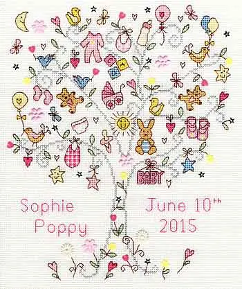 Love Baby Girl Cross Stitch Kit By Bothy Threads Direct From Factory