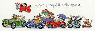 Happiness is a Way of Life Cross Stitch Kit By Bothy Threads Top Rated