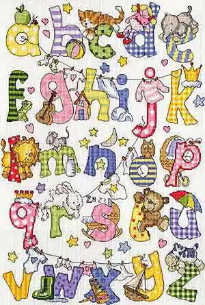My First Alphabet Cross Stitch Kit By Bothy Threads Factory Price