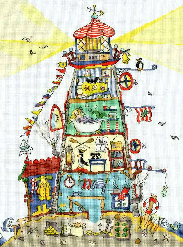 Cheap Cut Thru Lighthouse Cross Stitch Kit By Bothy Threads