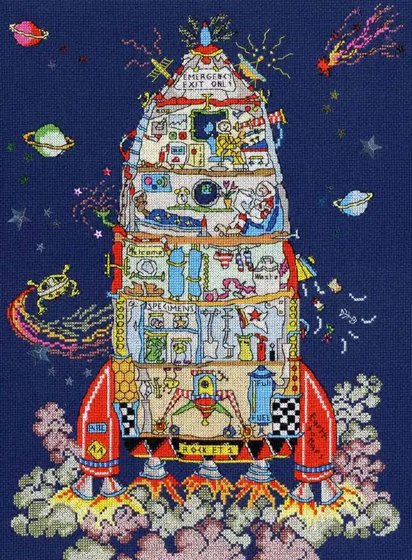 Deal Cut Thru Rocket Cross Stitch Kit By Bothy Threads