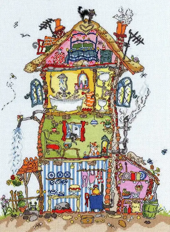 Cut Thru Cottage Cross Stitch Kit By Bothy Threads Trending