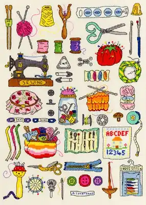 Seasonal Sale Sewing Cross Stitch Kit By Bothy Threads