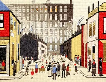 Street Scene Lowry Cross Stitch Kit By Bothy Threads Big Sale