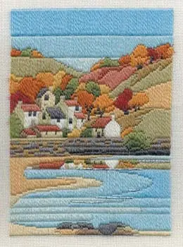 Coastal Autumn Long Stitch Kit by Derwentwater Designs Save Now