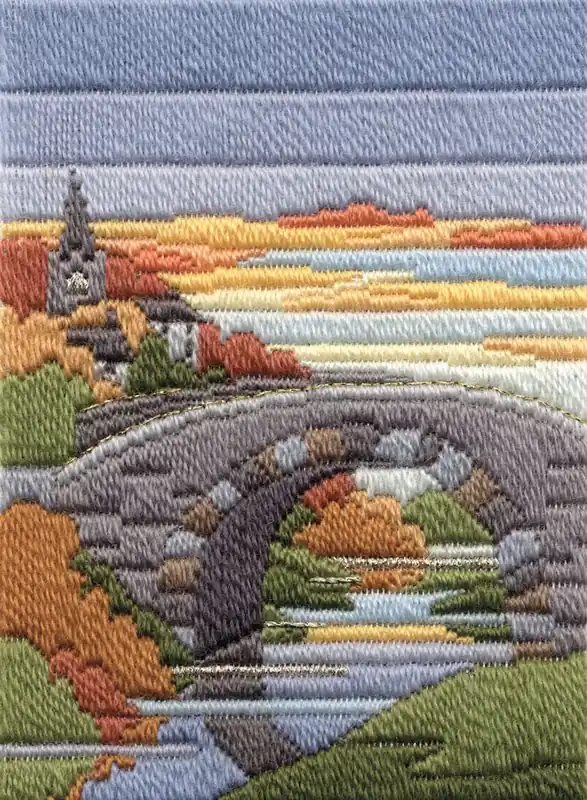 New Release Autumn Evening Long Stitch Kit by Derwentwater Designs