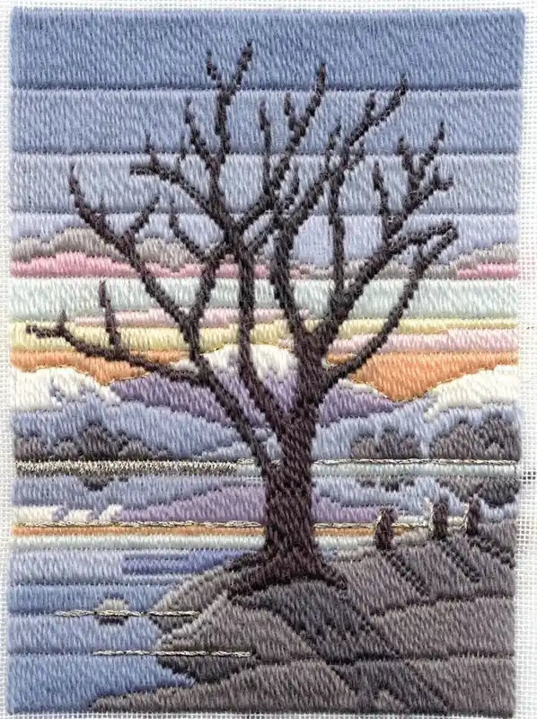 Luxury Winter Evening Long Stitch Kit by Derwentwater Designs