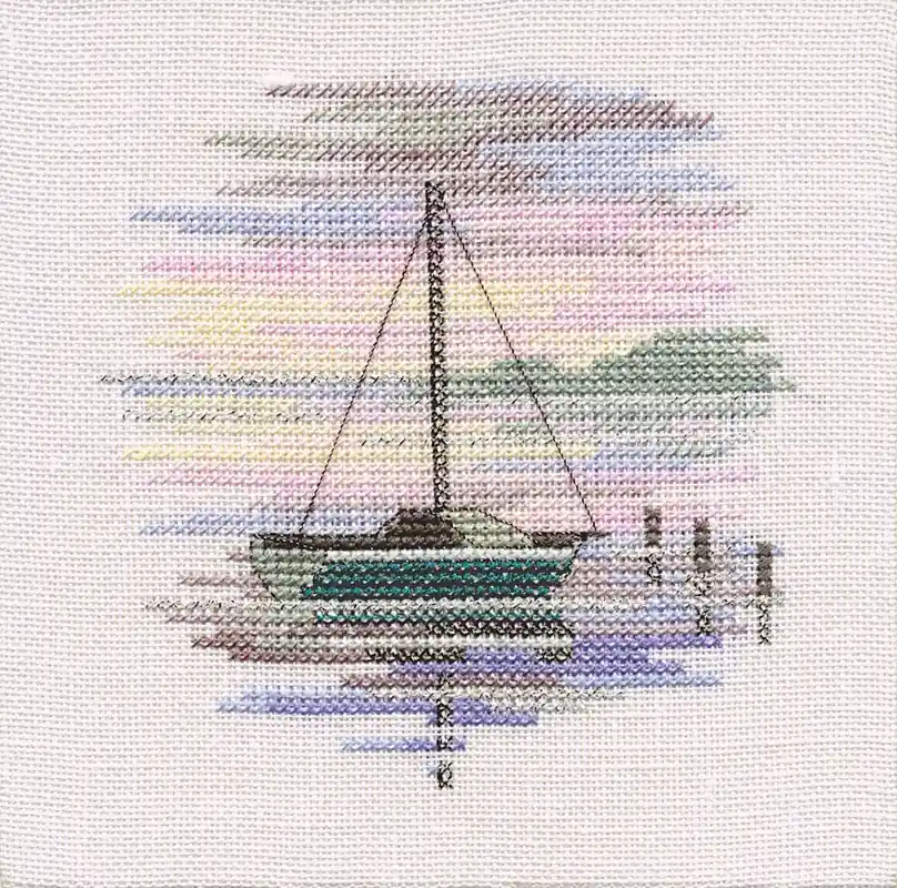 Sailing Boat Cross Stitch Kit by Derwentwater Designs No Minimum Order