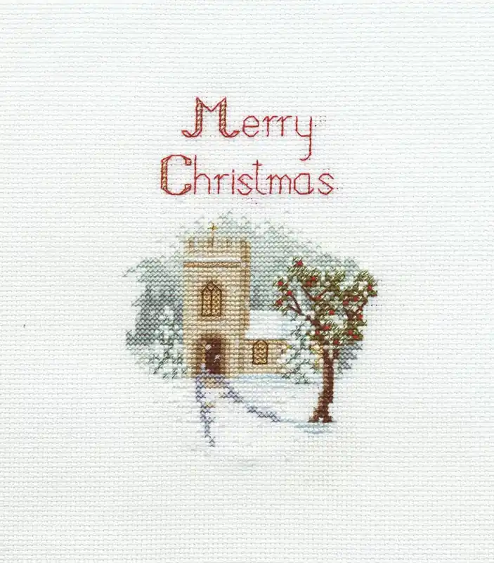 Best Seller The Church Cross Stitch Christmas Card Kit by Derwentwater Designs