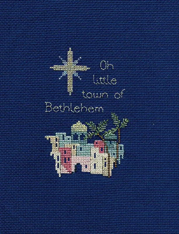 Secure Checkout Bethlehem Cross Stitch Christmas Card Kit by Derwentwater Designs