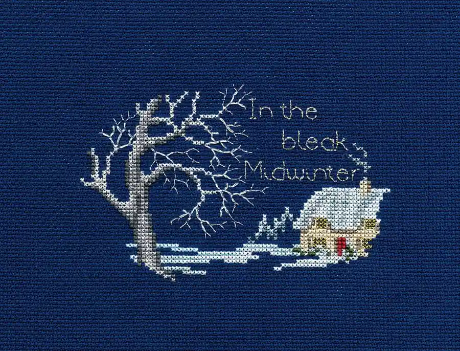 Midwinter Cross Stitch Christmas Card Kit by Derwentwater Designs One Day Deal