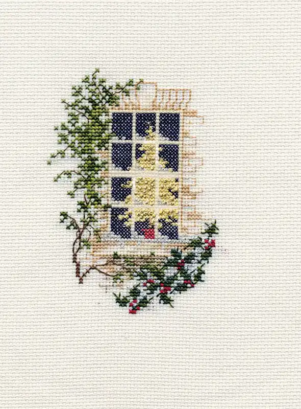 Buy Today Christmas Window Cross Stitch Christmas Card Kit by Derwentwater Designs