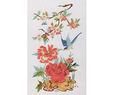 Oriental Pink Peony Embroidery Kit by Design Perfection Original