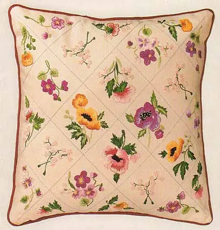 Reduced Price Summer Trellis Embroidery Cushion Front Kit by Design Perfection