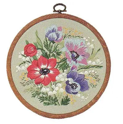 Anemones Embroidery Kit by Design Perfection Low Price