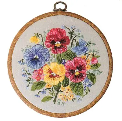 Top Rated Pansies Embroidery Kit by Design Perfection