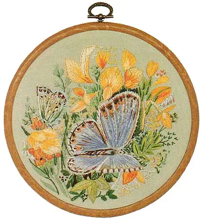 Common Blue Butterfly Embroidery Kit by Design Perfection Seasonal Sale