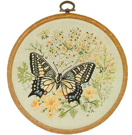 Affordable Swallowtail Butterfly Embroidery Kit by Design Perfection
