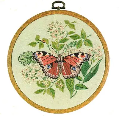 Peacock Butterfly Embroidery Kit by Design Perfection Mega Sale
