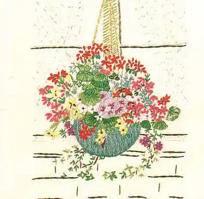 Buy Direct Window Hanging Basket Embroidery Kit by Design Perfection