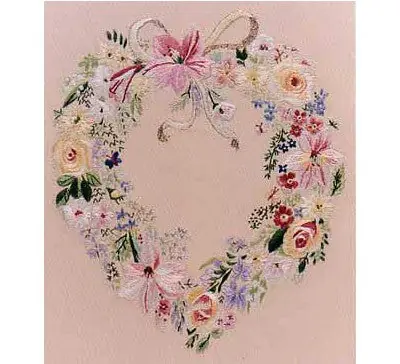 Floral Heart Embroidery Kit by Design Perfection Top Rated
