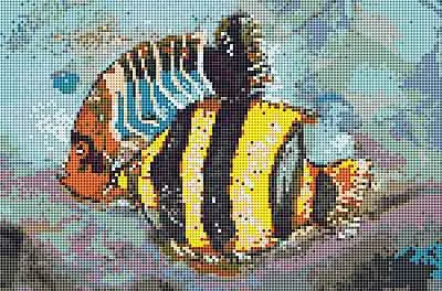 Viral Ink Fish Cross Stitch Chart by September Cottage Crafts