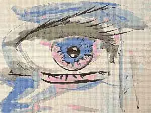 Eye of the Beholder Cross Stitch Chart by September Cottage Crafts Holiday Sale