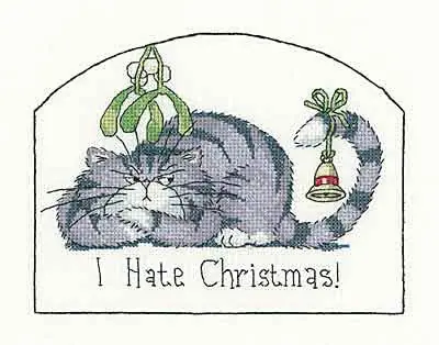 Get Yours I Hate Christmas Cross Stitch Kit by Heritage Crafts