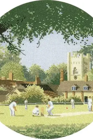 Viral Sunday Cricket Cross Stitch Kit by Heritage Crafts