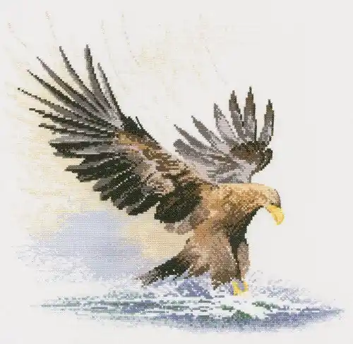 Eagle in Flight Cross Stitch Kit by Heritage Crafts New Arrival