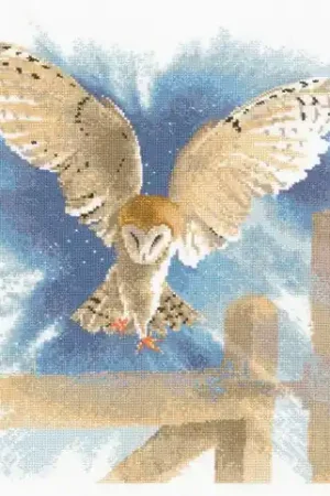 Owl in Flight Cross Stitch Kit by Heritage Crafts Place Order