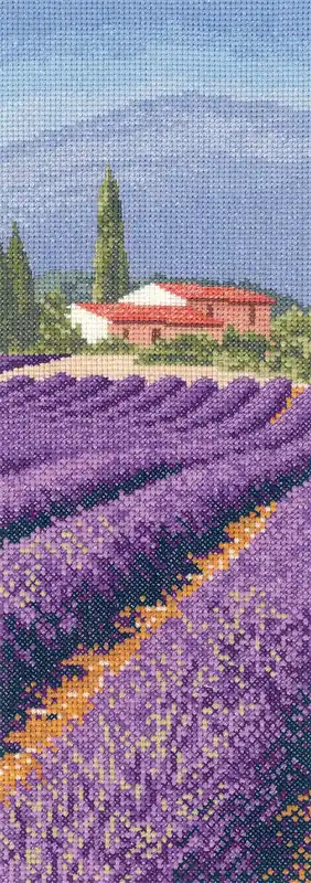 Don’t Miss Out Lavender Fields Cross Stitch Kit by Heritage Crafts