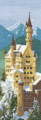 Affordable Neuschwanstein Castle Cross Stitch Kit by Heritage Crafts