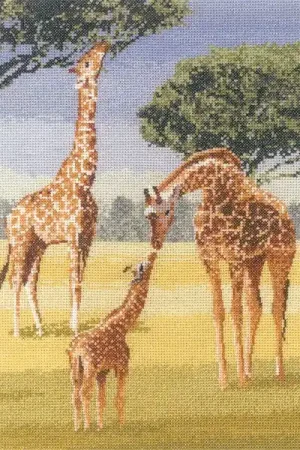 Handmade Giraffes Cross Stitch Kit by Heritage Crafts