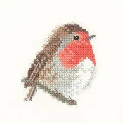 Robin Cross Stitch Kit by Heritage Crafts Clearance