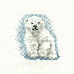 Polar Bear Cub Cross Stitch Kit by Heritage Crafts Buy Online