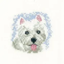 Hot Deal Westie Puppy Cross Stitch Kit by Heritage Crafts