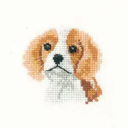 Spaniel Puppy Cross Stitch Kit by Heritage Crafts Special Offer