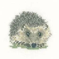 Hedgehog Cross Stitch Kit by Heritage Crafts Modern